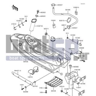 KAWASAKI - XIR 1994 - Frame - Hull - 27012-3761 - HOOK