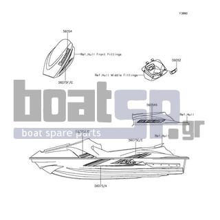 KAWASAKI - JET SKIΒ® STXΒ®-15F 2016 - Body Parts - Decals - 56075-0908 - PATTERN,HATCH COVER,LH