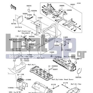 KAWASAKI - ULTRA 300LX 2012 - Engine/Transmission - Fuel Injection - 11054-3743 - BRACKET,ECU&RELAY