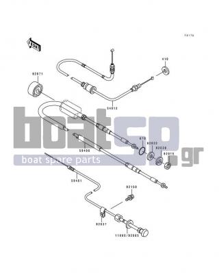 KAWASAKI - 550 SX 1993 - Frame - Cables