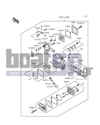 KAWASAKI - 550 SX 1993 - Engine/Transmission - Carburetor