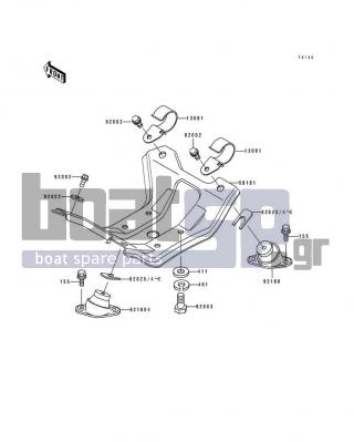 KAWASAKI - 550 SX 1993 - Engine/Transmission - Engine Mount