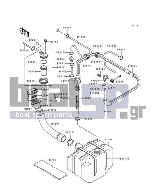 KAWASAKI - 550 SX 1993 - Body Parts - Fuel Tank