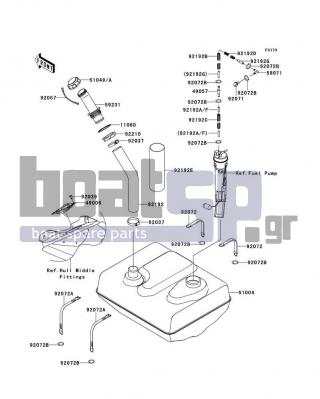 KAWASAKI - ULTRA 300LX 2012 - Body Parts - Fuel Tank