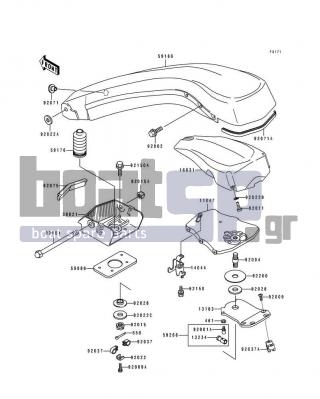 KAWASAKI - 550 SX 1993 - Body Parts - Handle Pole - 92071-530 - GROMMET