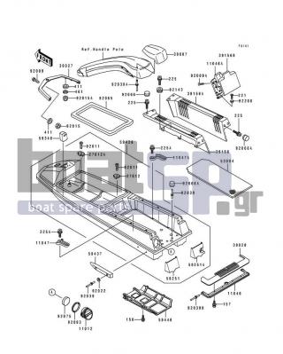 KAWASAKI - 550 SX 1993 - Frame - Hull - 92143-3711 - COLLAR