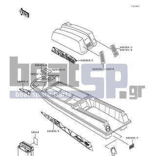 KAWASAKI - 550 SX 1993 - Frame - Labels(JS550-C3/C4/C5)