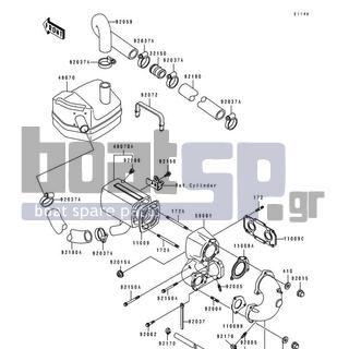 KAWASAKI - 550 SX 1993 - Exhaust - Muffler(s)