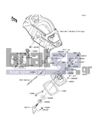 KAWASAKI - ULTRA 300LX 2012 - Body Parts - Handle Pole