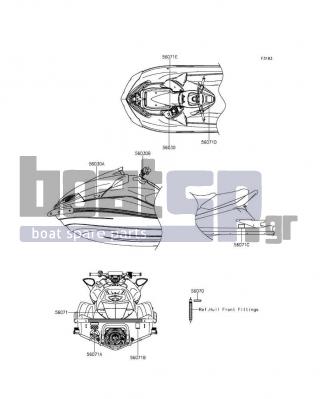 KAWASAKI - JET SKIΒ® ULTRAΒ® 310R 2016 - Πλαίσιο - Labels