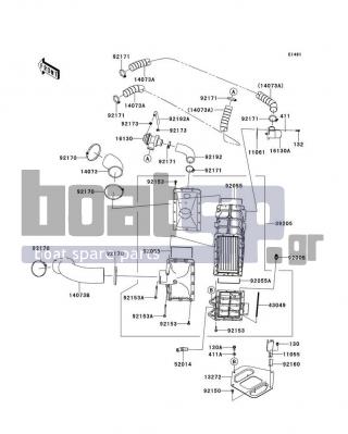 KAWASAKI - ULTRA 300LX 2012 - Frame - Inter Cooler