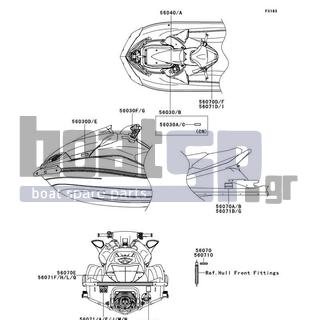 KAWASAKI - ULTRA 300LX 2012 - Frame - Labels