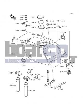 KAWASAKI - 650 SX 1993 - Κινητήρας/Κιβώτιο Ταχυτήτων - Engine Hood