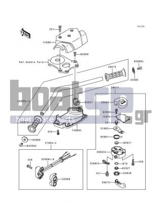 KAWASAKI - 650 SX 1993 - Body Parts - Handlebar(KAW64651 91&NAMI.) - 92002-3751 - BOLT,SOCKET,3X10