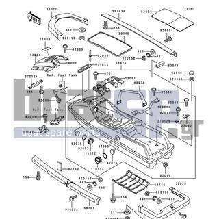 KAWASAKI - 650 SX 1993 - Frame - Hull - 59426-3782-8C - HULL-COMP,JET WHITE