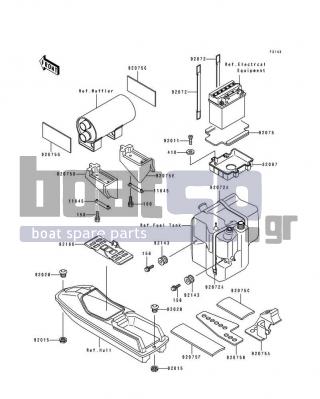 KAWASAKI - 650 SX 1993 - Frame - Hull Fitting