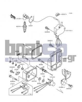 KAWASAKI - 650 SX 1993 - Frame - Ignition Coil - 410S0600 - WASHER-PLAIN-SMALL,6MM