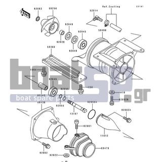 KAWASAKI - 650 SX 1993 - Frame - Jet Pump