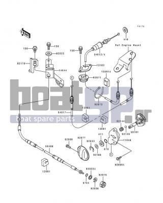 KAWASAKI - 750 SS 1993 - Frame - Cables - 150R0614 - BOLT-WS,6X14