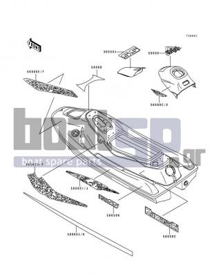 KAWASAKI - 750 SS 1993 - Body Parts - Decals(JH750-A2)
