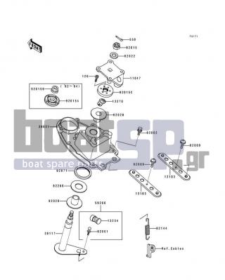 KAWASAKI - 750 SS 1993 - Body Parts - Handle Pole - 39117-3706 - SHAFT-STRG