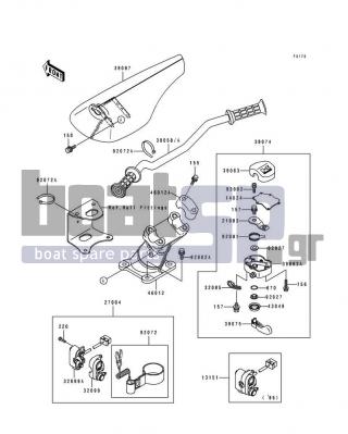 KAWASAKI - 750 SS 1993 - Body Parts - Handlebar - 43049-3701 - PACKING,THROTTLE LEVER