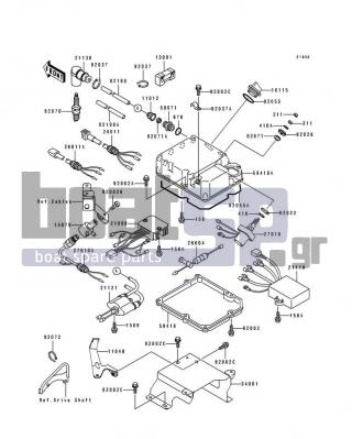 KAWASAKI - 750 SS 1993 - Frame - Ignition System(JH750-A1/A2/A3) - 92002-3714 - BOLT,6X25