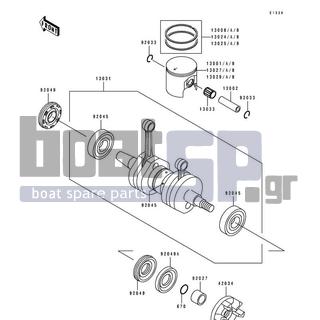 KAWASAKI - 750 SX 1993 - Engine/Transmission - Crankshaft/Piston(s)(JS750-A1/A2)