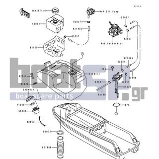 KAWASAKI - 750 SX 1993 - Body Parts - Fuel Tank