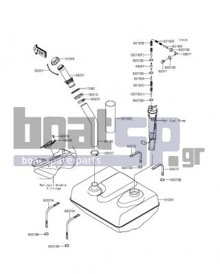 KAWASAKI - ULTRA LX 2012 - Body Parts - Fuel Tank(KCF/KDF) - 51049-0713 - CAP-TANK,FUEL