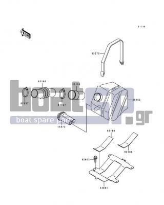 KAWASAKI - SC 1993 - Frame - Intake Silencer - 32150-3807 - PIPE