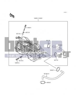 KAWASAKI - SUPER SPORT XI 1993 - Engine/Transmission - Carburetor - 15001-3768 - CARBURETOR-ASSY