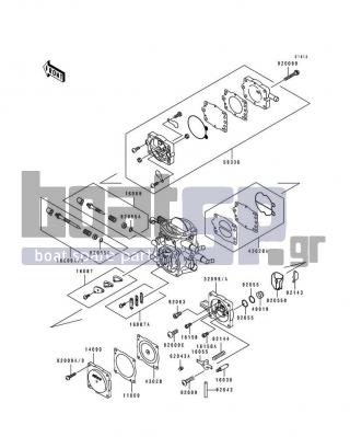 KAWASAKI - SUPER SPORT XI 1993 - Engine/Transmission - Carburetor Parts - 11009-3730 - GASKET,DIAPHRAGM