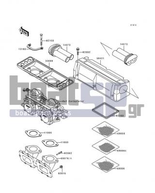 KAWASAKI - SUPER SPORT XI 1993 - Engine/Transmission - Flame Arrester - 59421-3719 - COVER-INTAKE