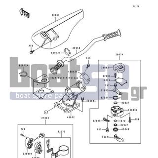 KAWASAKI - SUPER SPORT XI 1993 - Εξωτερικά Μέρη - Handlebar(JH750-B1) - 39075-3708 - LEVER-THROTTLE