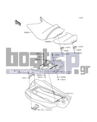 KAWASAKI - ULTRA LX 2012 - Εξωτερικά Μέρη - Seat - 27016-3758 - LOCK-ASSY,SEAT,FR&RR