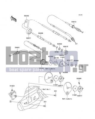 KAWASAKI - 800 SX-R 2011 - Frame - Cables