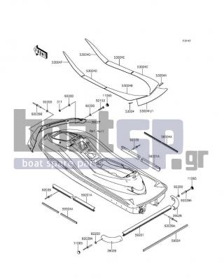 KAWASAKI - JET SKIΒ® ULTRAΒ® 310R 2016 - Body Parts - Pads