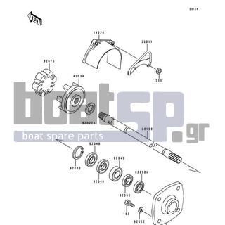 KAWASAKI - TS 1993 - Engine/Transmission - Drive Shaft