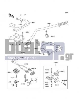 KAWASAKI - 800 SX-R 2011 - Εξωτερικά Μέρη - Handlebar - 32099-3725 - CASE,LWR,SWITCH