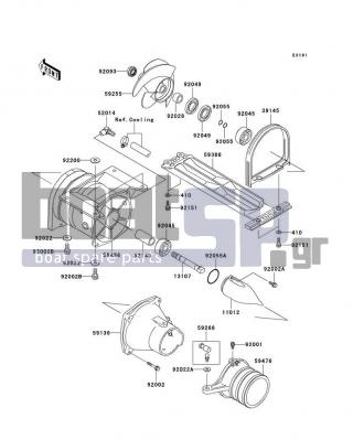 KAWASAKI - 800 SX-R 2011 - Frame - Jet Pump