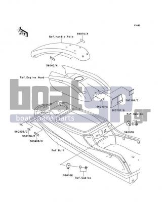 KAWASAKI - 800 SX-R 2011 - Frame - Labels