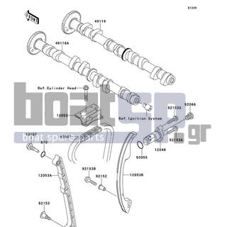 KAWASAKI - STX-15F 2011 - Engine/Transmission - Camshaft(s)/Tensioner - 92055-086 - RING-O,18.8X1.9