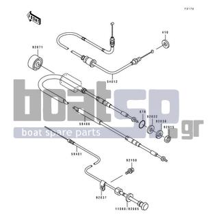 KAWASAKI - 550 SX 1992 - Frame - Cables