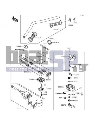 KAWASAKI - 550 SX 1992 - Body Parts - Handlebar - 32099-3724 - CASE,FR,SWITCH