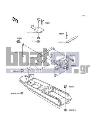 KAWASAKI - 550 SX 1992 - Frame - Hull Fittings - 92015-3779 - NUT