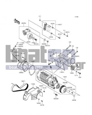 KAWASAKI - JET SKIΒ® ULTRAΒ® 310R 2016 - Engine/Transmission - Super Charger