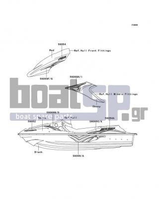 KAWASAKI - STX-15F 2011 - Body Parts - Decals(White)(ABF)