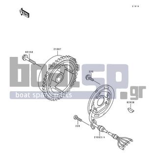 KAWASAKI - 650 SX 1992 - Ηλεκτρικά - Generator - 235B0616 - SCREW-PAN-WP-CROS