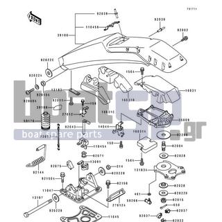 KAWASAKI - 650 SX 1992 - Body Parts - Handle Pole(KAW64651 91&NAMI.) - 92150-3721 - BOLT,8X30